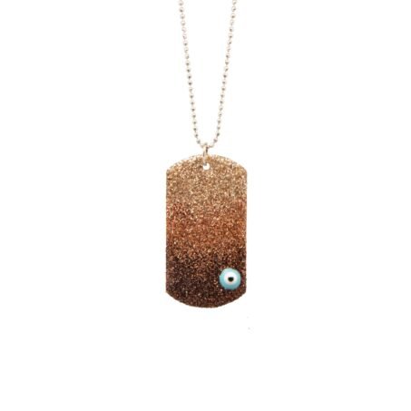 Evil Eyes glitter Tag pendant